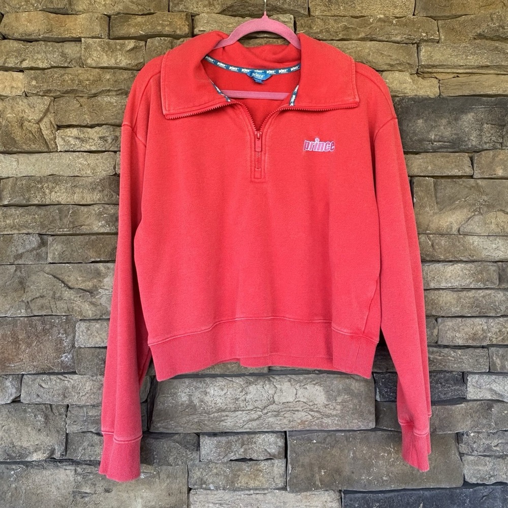 Prince Womens Pickleball Hoodie XL Power Red Cotton Blend Stretch Athleisure